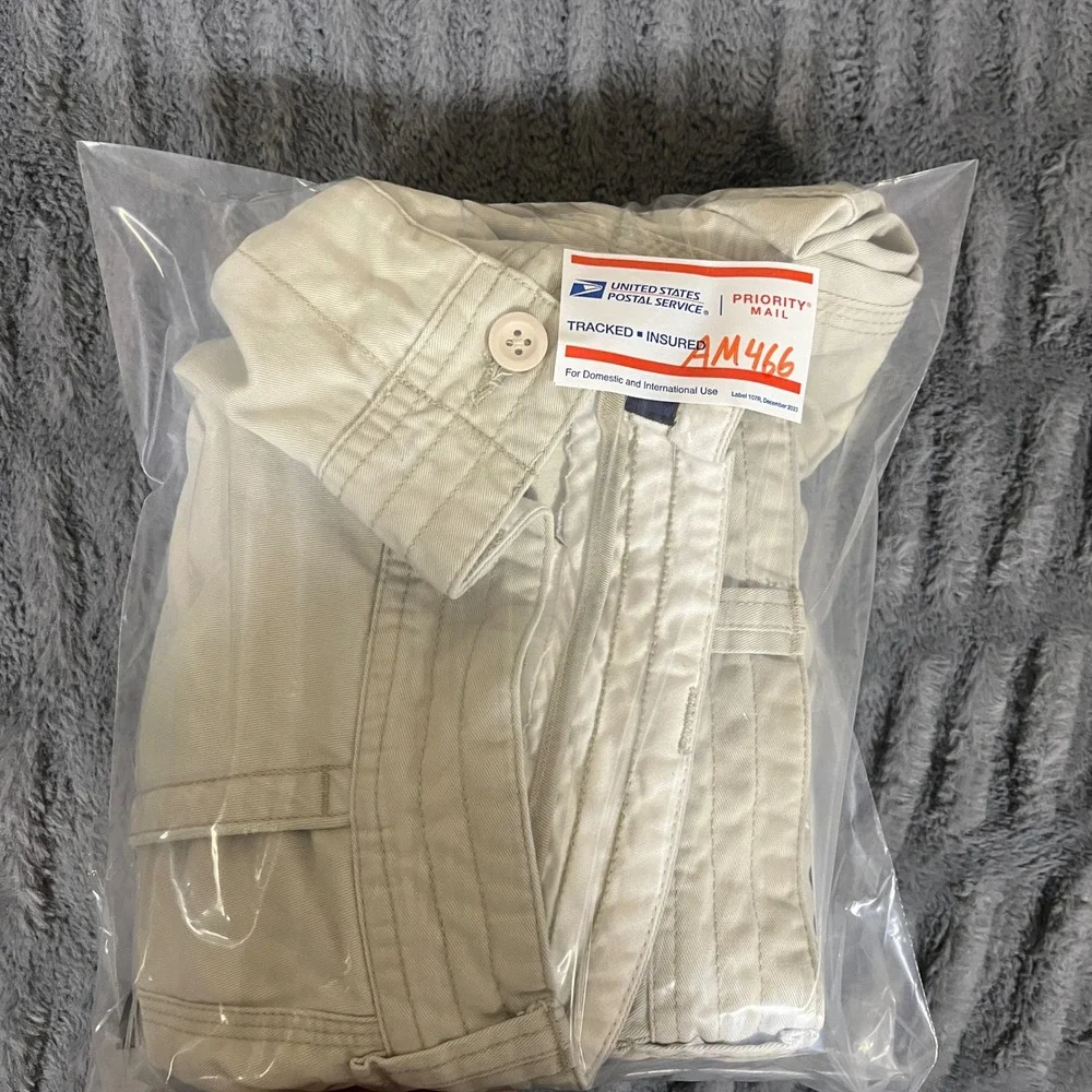 Polo Ralph Lauren Mens 42 Tan Classic‎ Polo Chino Cotton Cargo Shorts Khaki